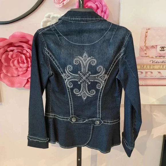 V Cristina Embellished Jean Jacket - Picture 5 of 6